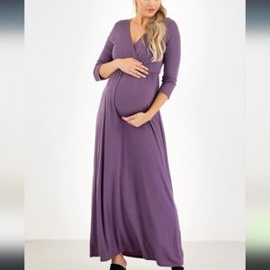 NWT Maternity **Mauve colored** Faux Wrap Dress